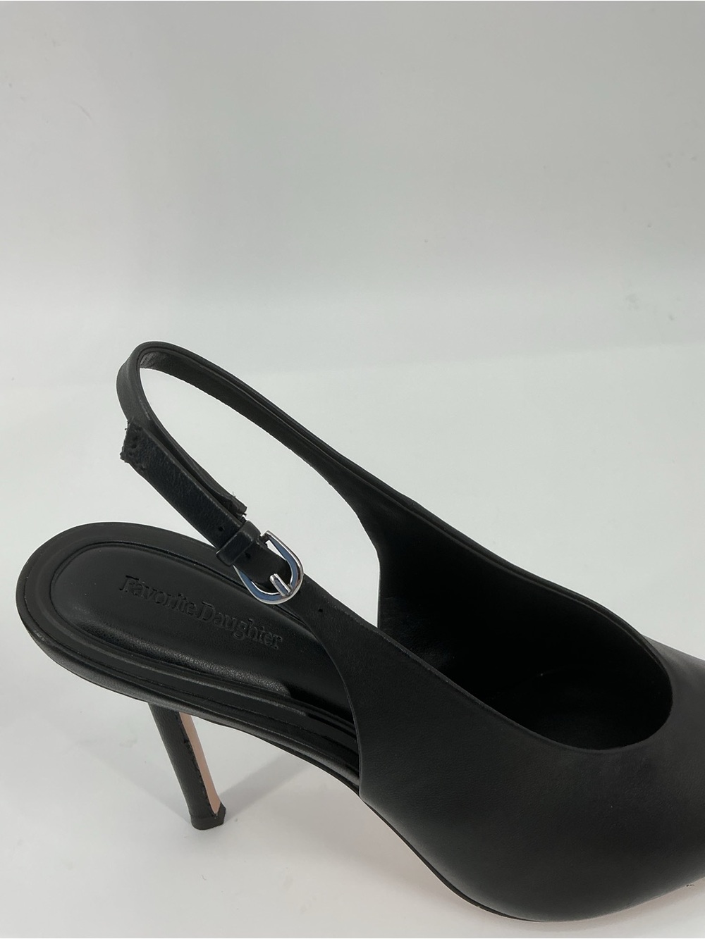 Favorite Daughter Remy 95MM Black Leather Slingback Pumps Size 9 - Picture 6 of 11